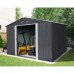 Riwall PRO RMSA 8x10 Anthracite - zahradní domek kovový 3 x 2,4 m SD-X0810-H170C-A