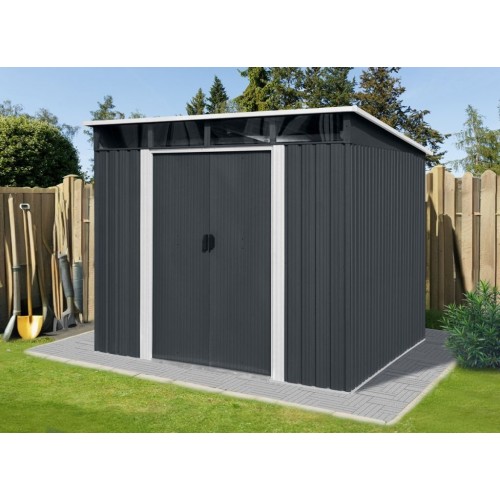 Riwall RMSP 9x8 Anthracite LUX - zahradní domek kovový 2,4 x 2,8 m T-PS0908-A