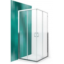 ROLTECHNIK Čtvercový sprchový kout s dvoudílnými posuvnými dveřmi LLS2/900 brillant/transparent 554-9000000-00-02