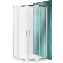 ROLTECHNIK Čtvrtkruhový sprchový kout s dvoudílnými posuvnými dveřmi PXR2N/900 brillant/satinato 531-900R55N-00-15