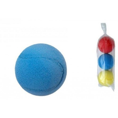 Soft míč na soft tenis pěnový průměr 7cm 3ks v sáčku