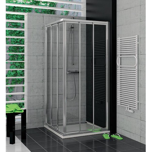 RONAL TOE3 TOP-Line rohový vstup, 100cm, levý díl, aluchrom/linie TOE3G10005051