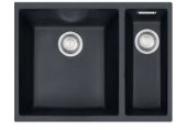 BAZAR Franke Sirius SID 160/2, 560x440 mm, tectonitový dřez, černý 125.0363.804 POVRCHOVÁ VADA!!