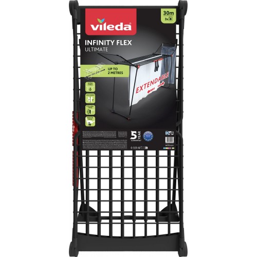 VILEDA Infinity Flex sušák na prádlo černý 30 m 178872 VILEDA Infinity Flex sušák na prádlo černý 30 m 178872