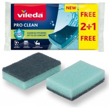 VILEDA Pro Clean houbička 2+1 ks - pro efektivní čištění a hygienická řešení 179248