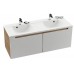 RAVAK Classic SD 1300 Skříňka pod dvojumyvadlo, cappuccino/bílá X000000958