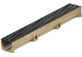 ACO Euroline 2.0 Žlab 1 m, H=10,4 cm, plastový rošt s Microgrip 416324