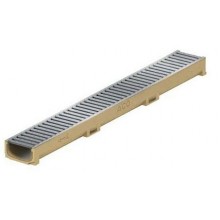 ACO Euroline mini žlab 1 m, H=5,8 cm, pozinkovaný můstkový rošt 416922