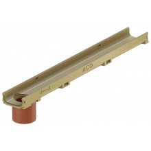 ACO Euroline mini žlab 1 m, H=5,5 cm, se spodním odtokem DN/OD 110, bez roštu 810010