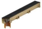 ACO Euroline 2.0 Žlab 1 m, H=10,4 cm, odtok DN 110, plastový rošt s Microgrip 416325