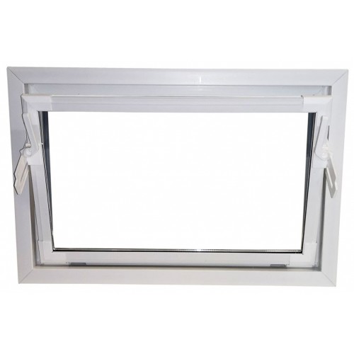 ACO sklepní celoplastové okno s IZO sklem 100 x 50 cm bílá
