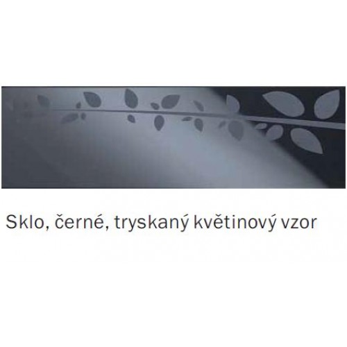 ACO ShowerDrain E odtokový rošt 900 mm, sklo, černé, květinový vzor 9010.57.14