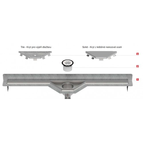 ACO ShowerDrain SE sprchový žlab 1200 mm 9010.76.79