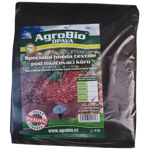 AgroBio netkaná textilie 50 g/m2 1,6x10 m, hnědá AgroBio netkaná textilie 50 g/m2 1,6x10 m, hnědá