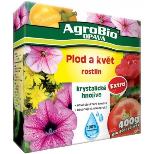 AgroBio Krystalické hnojivo Extra Plod a květ 400 g 005200