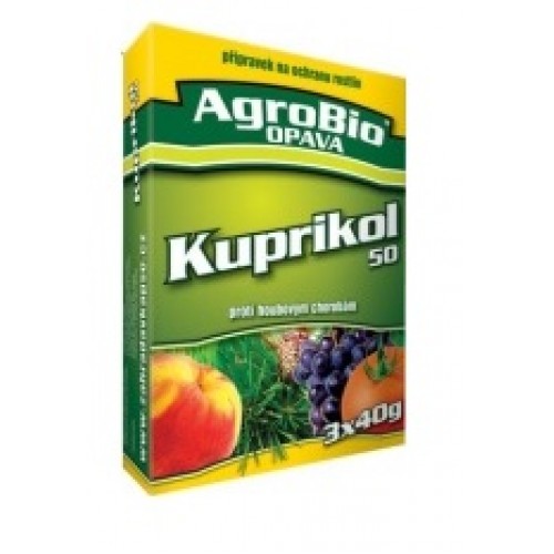 AgroBio KUPRIKOL 50 fungicid proti houbovým chorobám, 3x40 g 003073