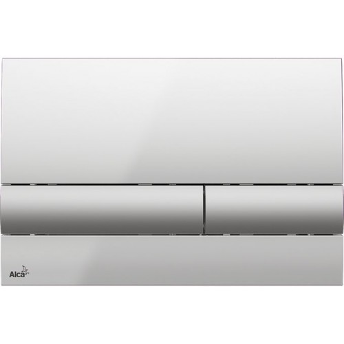 ALCAPLAST Ovládací tlačítko chrom -lesk/mat k splachovacím nádržkám M1713