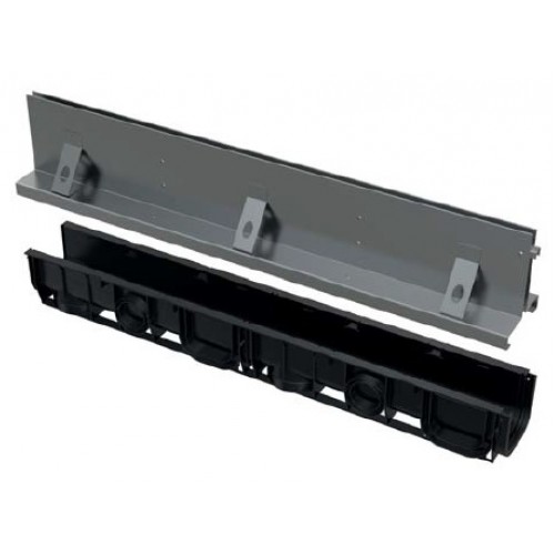 ALCAPLAST Štěrbinový venkovní žlab symetrický 160 mm z pozinkované oceli AVZ101-R124