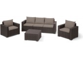 ALLIBERT CALIFORNIA 3 SEATER Set zahradní, hnědá/šedo-béžová 17198931