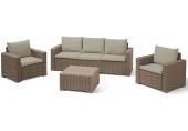 ALLIBERT CALIFORNIA 3 SEATER Set zahradní, cappuccino/písková 17198931