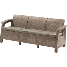 ALLIBERT CORFU LOVE SEAT MAX Pohovka, 182 x 70 x 79cm, cappuccino/písková 17197959