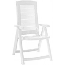 ALLIBERT ARUBA Zahradní židle polohovací, 61 x 72 x 110 cm, bílá 17180080