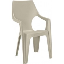 ALLIBERT DANTE zahradní židle s vysokým opěradlem, 57 x 57 x 89 cm, cappuccino 17187057