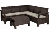 ALLIBERT CORFU RELAX Set zahradní, hnědá/béžová 17202123