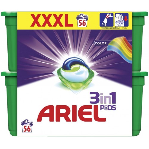 Ariel Color 3v1 gelové kapsle 56 ks