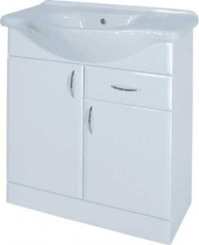 INTEDOOR AZZURRA spodní koupelnová skříňka 70 cm, s umyvadlem 75 cm, bílá AZ75/01