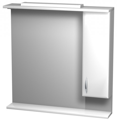 INTEDOOR AZZURRA koupelnová zrcadlová stěna se skříňkou vpravo a osvětlením AZZS80P/63