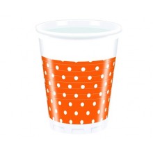 PROCOS Nápojový pohár 200 ml, 8KS Orange Dots 4483212