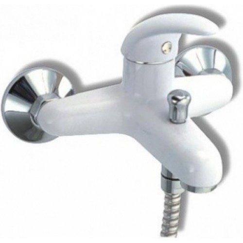 NOVASERVIS METALIA vanová nástěnná baterie 100 mm bílá - chrom - plná 55024/1,1