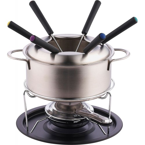 BERGNER Fondue čokoládové, sada 11 ks, nerez, stříbrno-černé, KH-6168