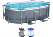 BESTWAY Power Steel Bazénový set 305 x 200 x 84 cm, kartušová filtrace 5614A
