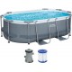 BESTWAY Power Steel Bazénový set 305 x 200 x 84 cm, kartušová filtrace 5614A