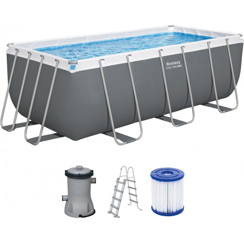 BESTWAY Power Steel Bazénový set 412 x 201 x 122 cm, kartušová filtrace 56456