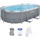 BESTWAY Power Steel Bazénový set 427 x 250 x 100 cm, kartušová filtrace 56620