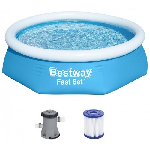 BESTWAY Fast Set Bazén 244 x 61 cm, kartušová filtrace 57450