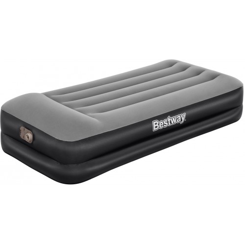 BESTWAY Air Bed Komfort Twin jednolůžko s vestavěnou pumpou, 191 x 97 x 46 cm 67401