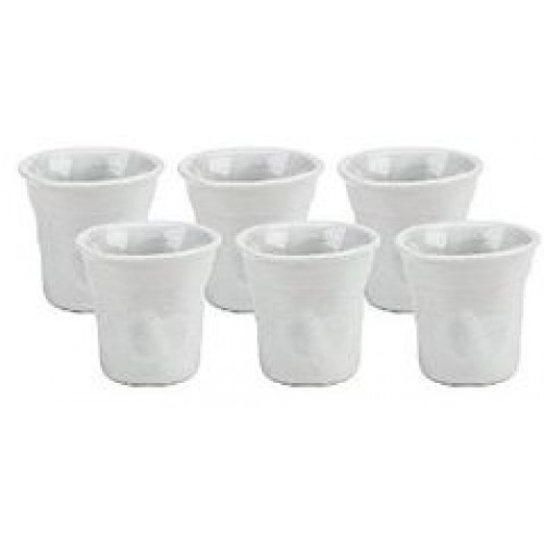 BIALETTI Bicchierini hrnky, zmačkané - bílé 6ks 3010199312
