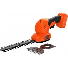 Black & Decker BCSS18B Aku nůžky na keře 18 V, záběr 20 cm, lišta na trávu, bez akumulátoru a nabíječky