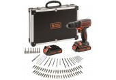 Black & Decker BDCDC18BAFC Aku vrtačka (30Nm/18V/2x1,5Ah) s příslušenstvím