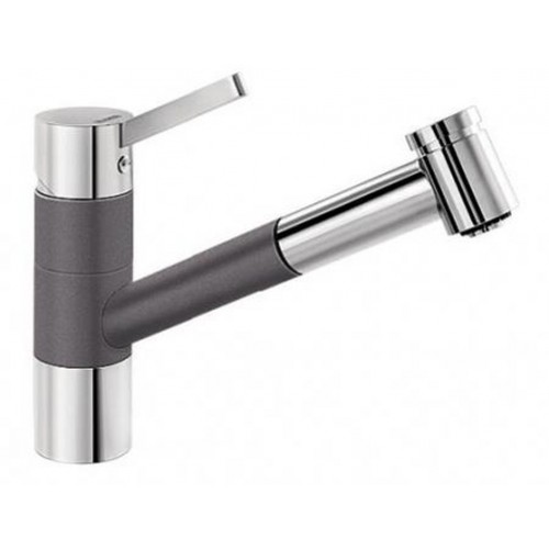 BLANCO Tivo - S dřezová baterie Silgranit, beztlaková, šedá skála/chrom 518799