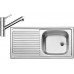 BLANCO set TOP EES přírodní nerez 860 x 435 mm + TIVO baterie chrom