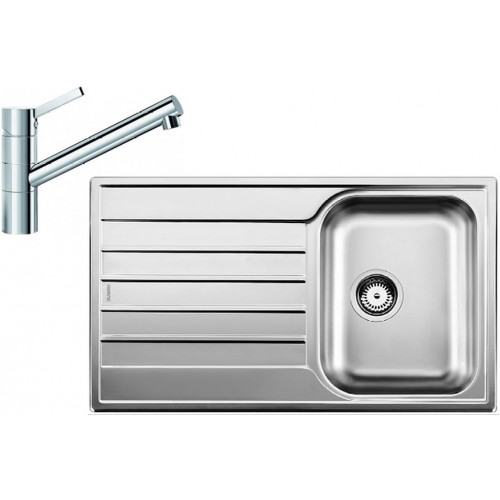 BLANCO set LIVIT 45 S Salto nerez kartáčovaný 860 x 500 mm 514786 + TIVO baterie chrom 517599