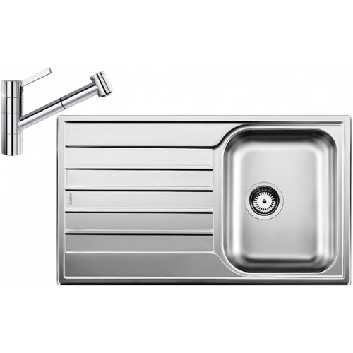 BLANCO set LIVIT 45 S Salto nerez kartáčovaný 860 x 500 mm 514786 + TIVO-S baterie chrom 517648 BLANCO set LIVIT 45 S Salto nerez kartáčovaný 860 x 500 mm 514786 + TIVO-S baterie chrom 517648