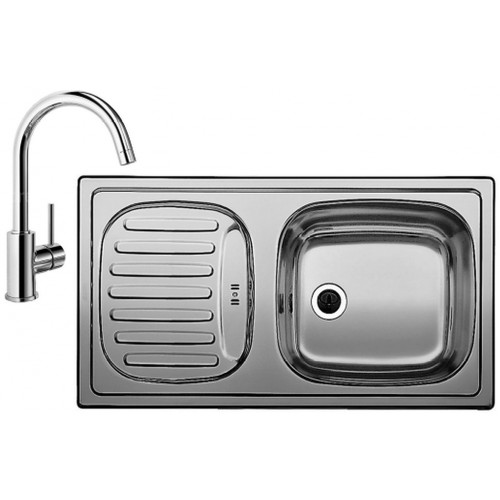 BLANCO set FLEX mini profilovaný nerez 780 x 435 mm 512032 + MIDA baterie chrom 517742