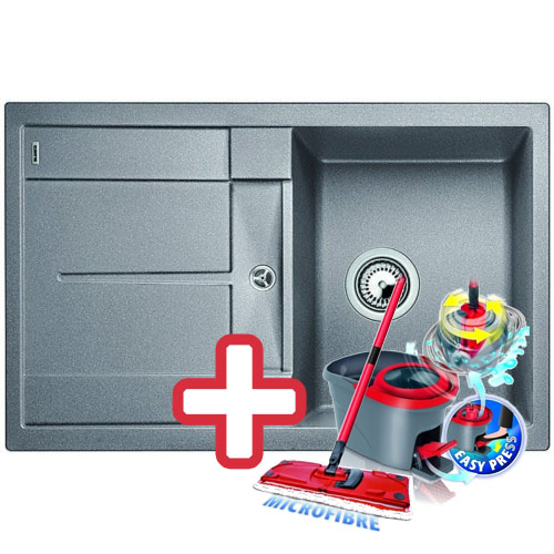 BLANCO Metra 45 S dřez Silgranit aluminium 513186 + ZDARMA VILEDA MOP Easy Wring BLANCO Metra 45 S dřez Silgranit aluminium 513186 + ZDARMA VILEDA MOP Easy Wring