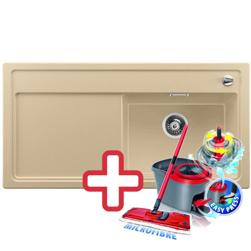 BLANCO Zenar XL 6 S Silgranit dřez béžová champagne, vanička v pravo 516020 + ZDARMA VILEDA MOP Easy Wring